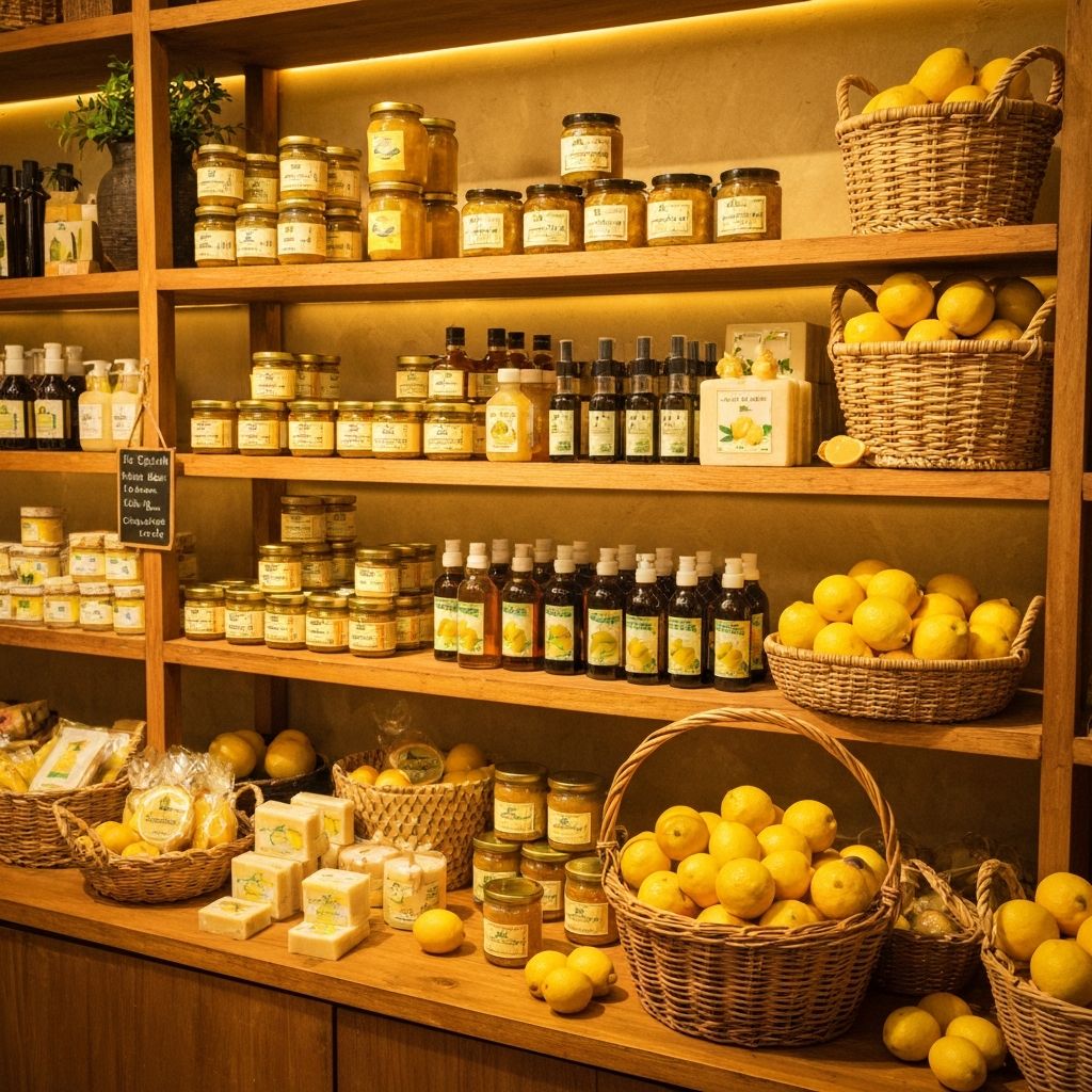 Boss Lemon artisan lemon products on display